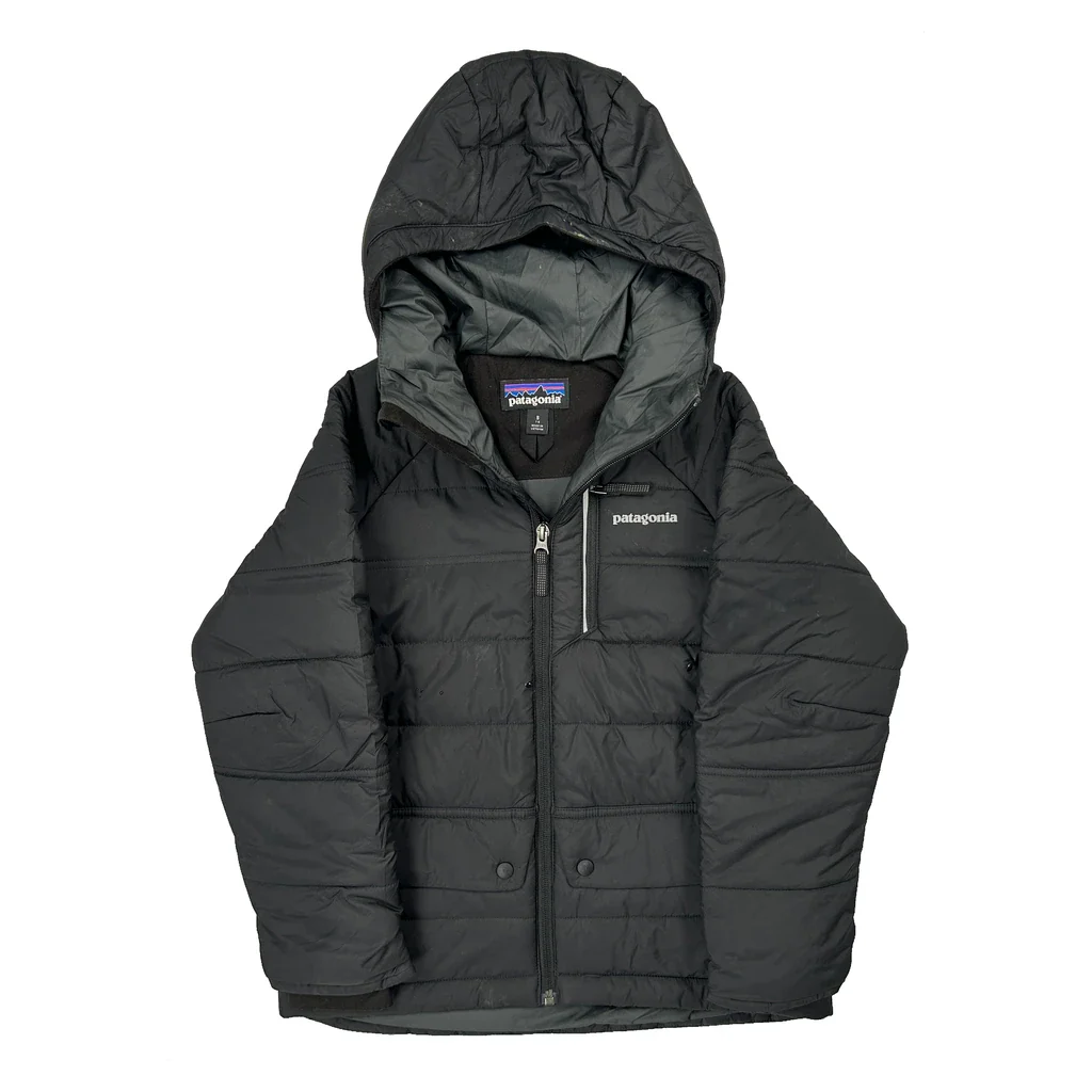 Age 7-8 Patagonia Puffer - Small Black Polyester