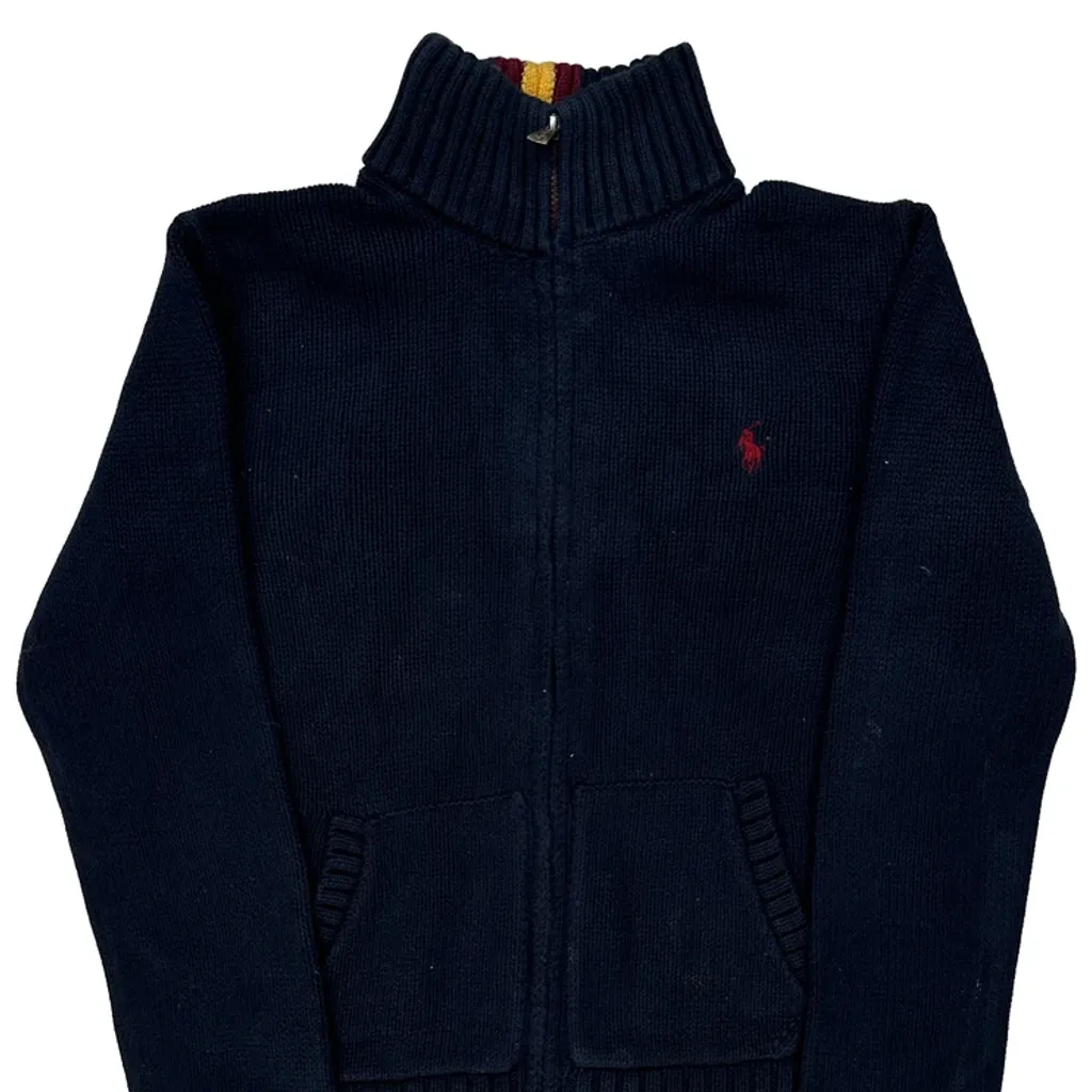 Age 7-8 Polo By Ralph Lauren 1/4 Zip - Small Navy Cotton - Image 6