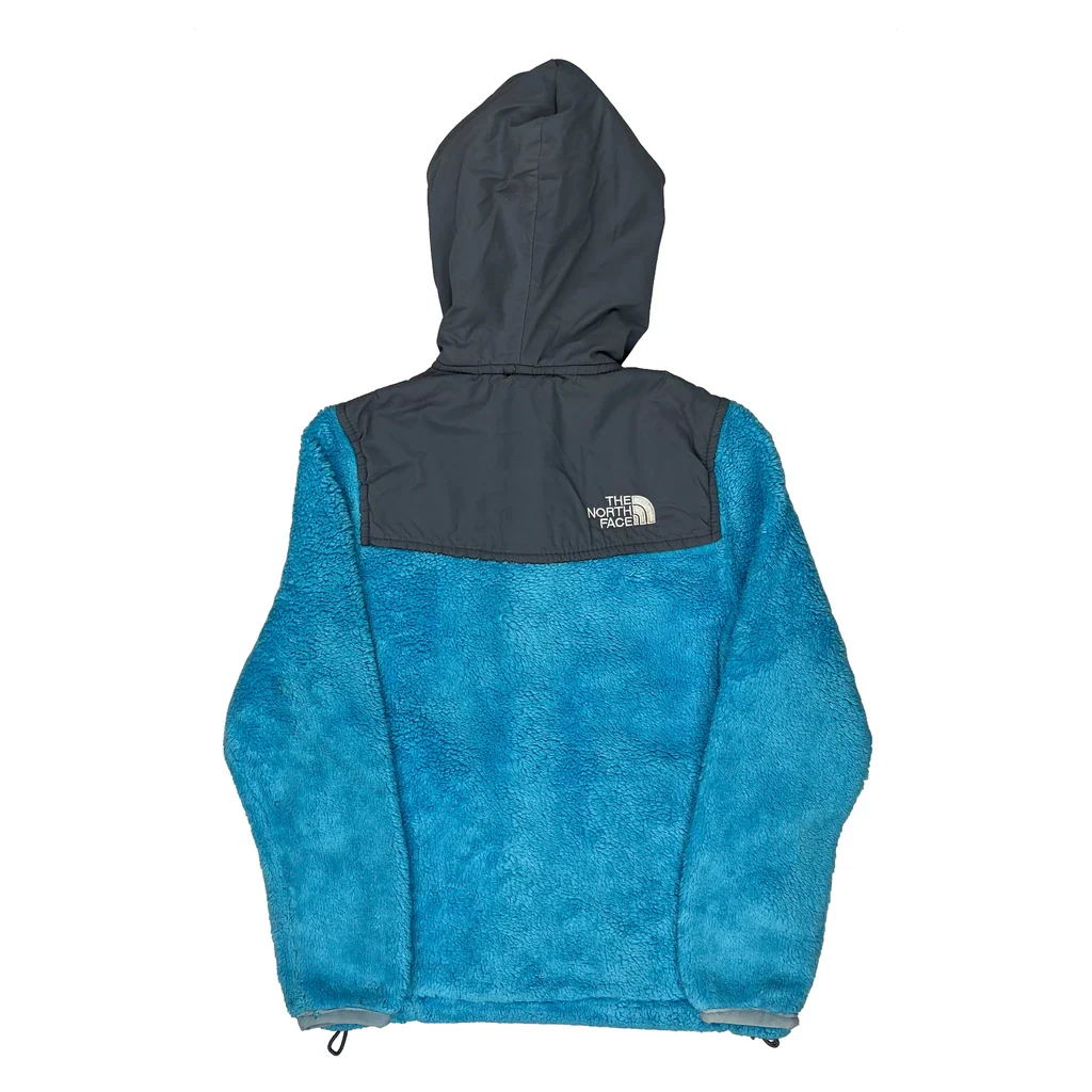 Age 7-8 The North Face Fleece Jacket - Medium Blue Polyester - Image 2