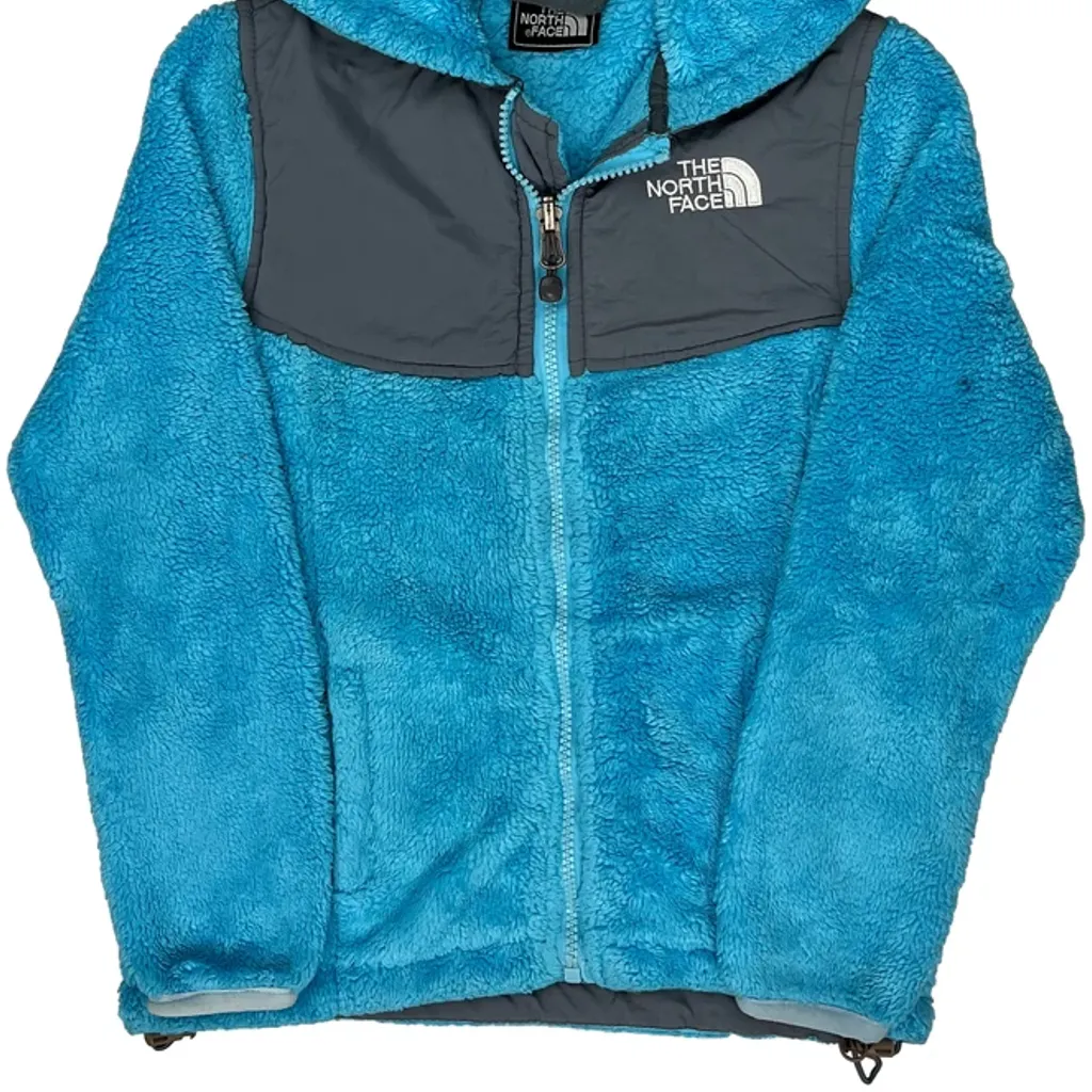 Age 7-8 The North Face Fleece Jacket - Medium Blue Polyester - Image 4