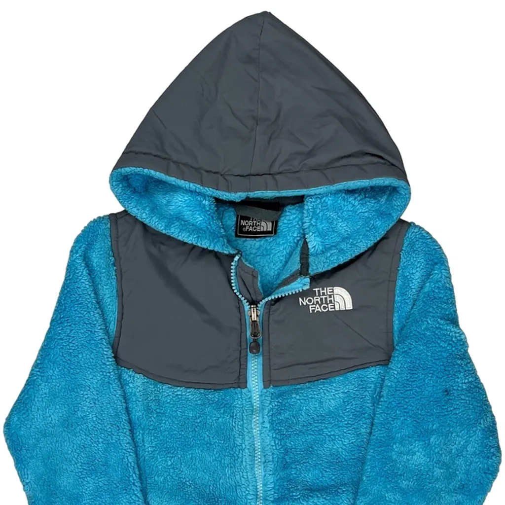 Age 7-8 The North Face Fleece Jacket - Medium Blue Polyester - Image 5