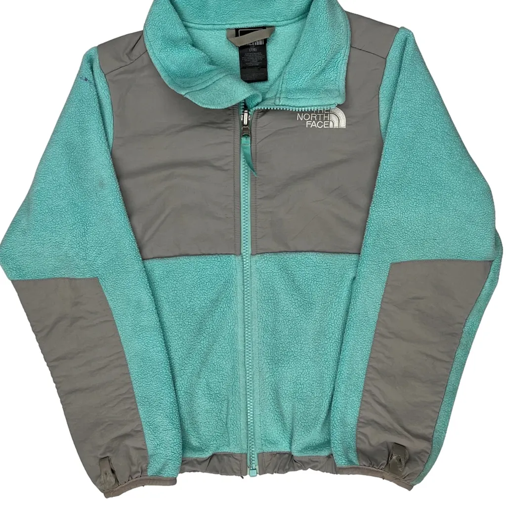 Age 7-8 The North Face Fleece Jacket - Medium Blue Polyester - Image 5