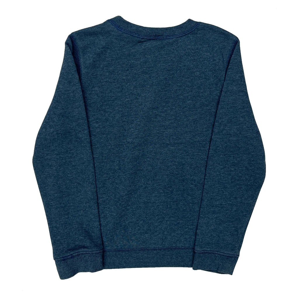 Age 7-8 The North Face Sweatshirt - Small Blue Cotton - Image 2