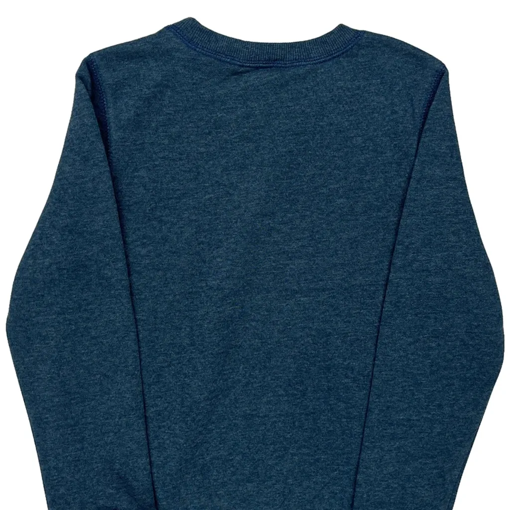 Age 7-8 The North Face Sweatshirt - Small Blue Cotton - Image 6