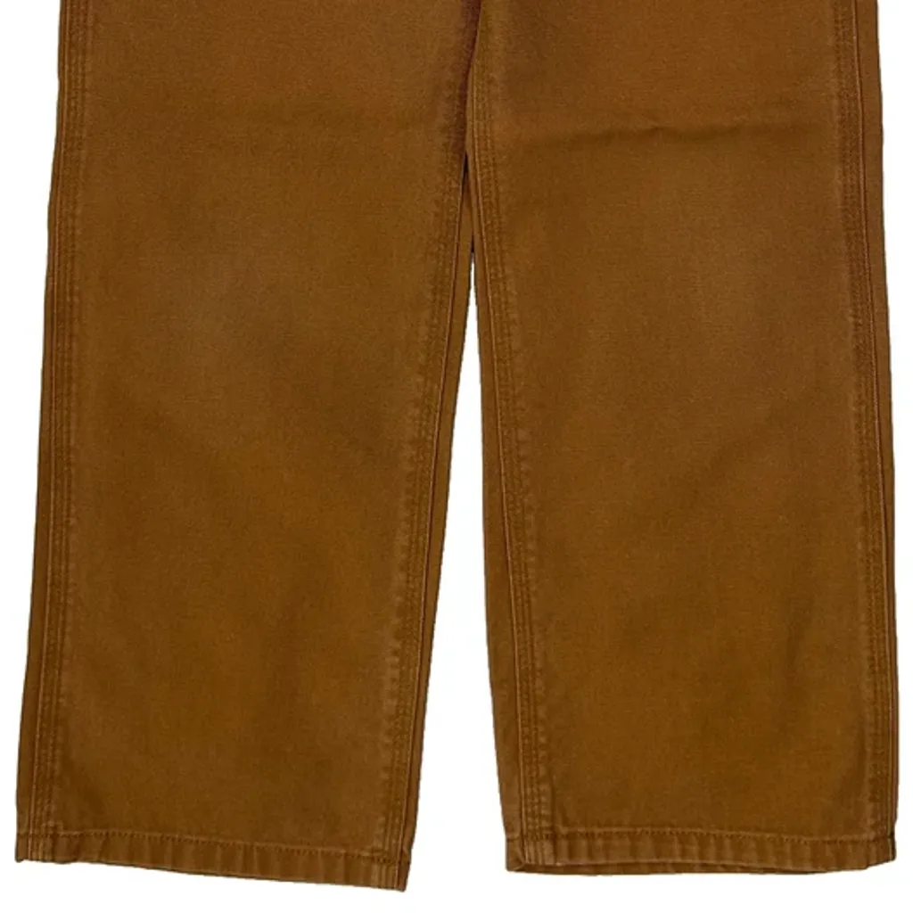 Age 7 Carhartt Carpenter Trousers - Medium Brown Cotton - Image 6