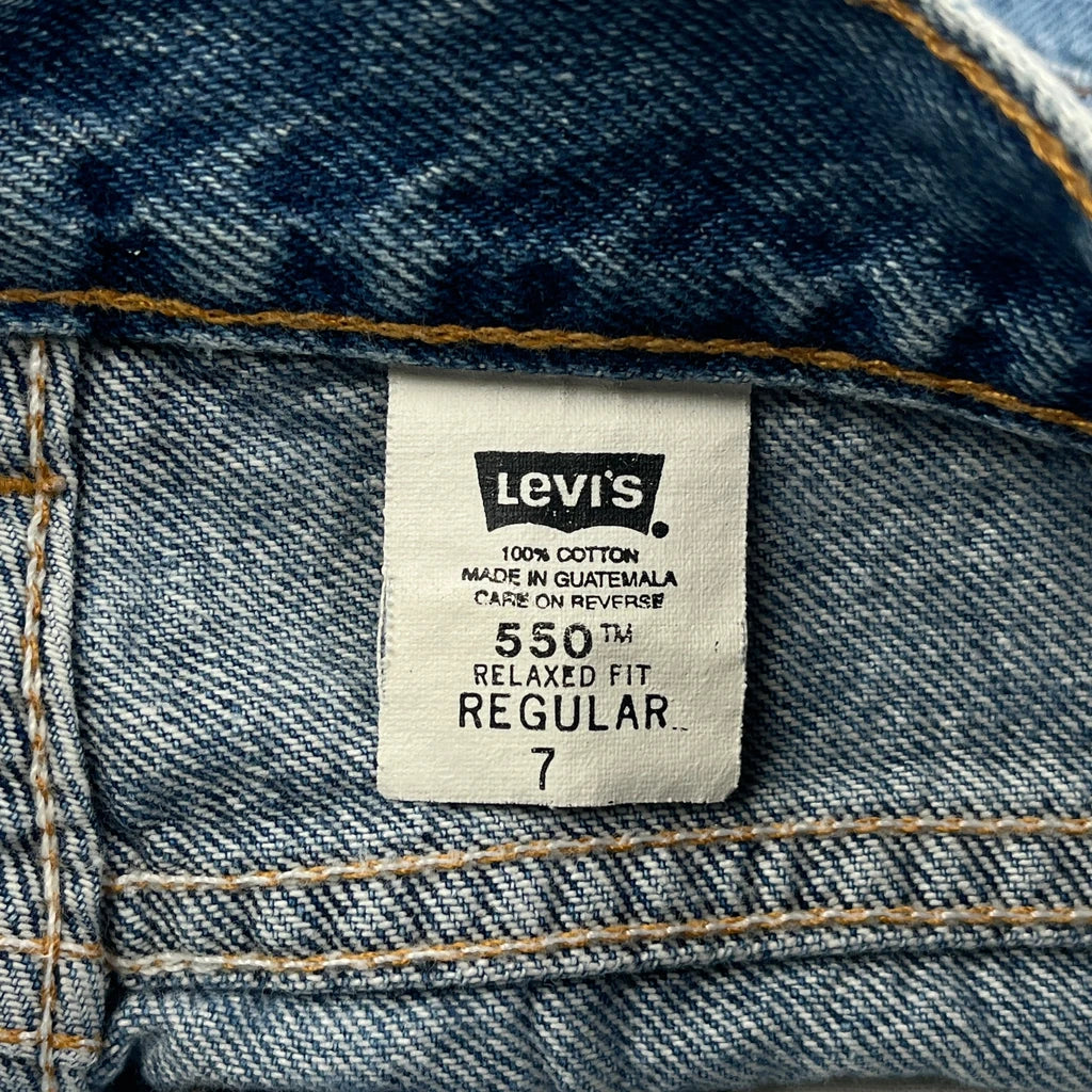 Age 7 Levis Denim Shorts - Smallw 6L Blue Cotton - Image 3