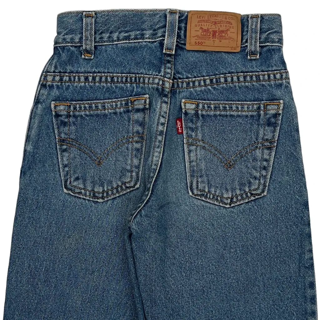 Age 7 Levis Denim Shorts - Smallw 6L Blue Cotton - Image 5