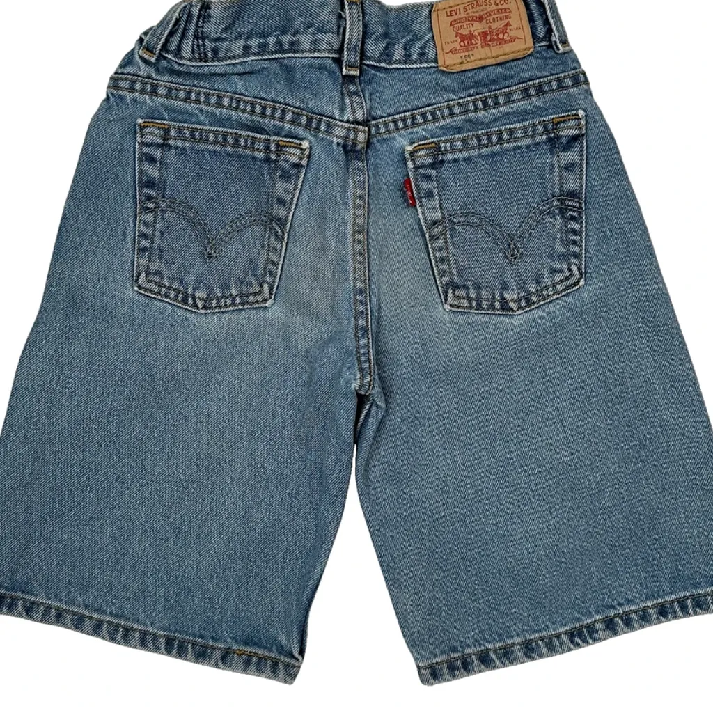 Age 7 Levis Denim Shorts - Smallw 9L Blue Cotton - Image 4