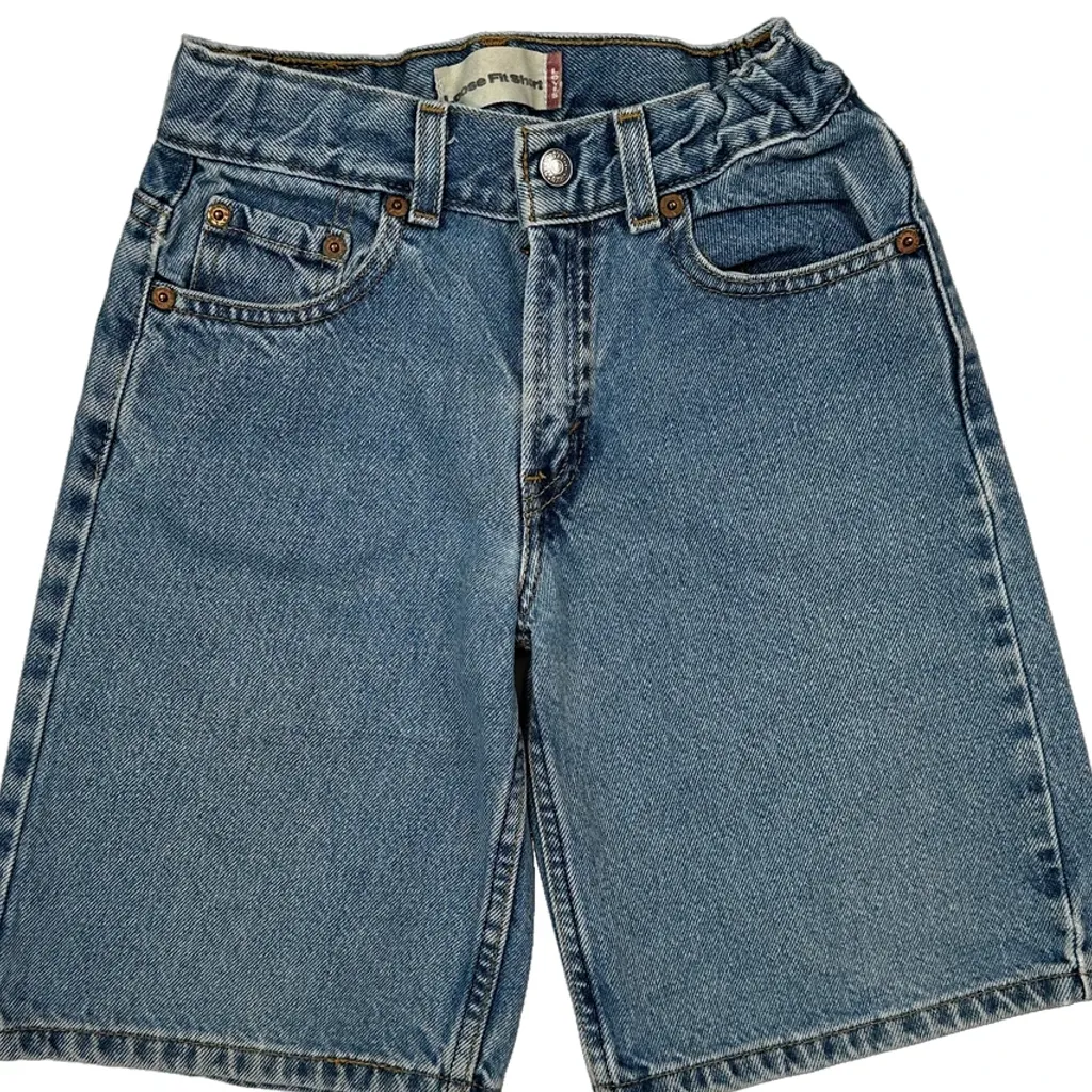 Age 7 Levis Denim Shorts - Smallw 9L Blue Cotton - Image 7