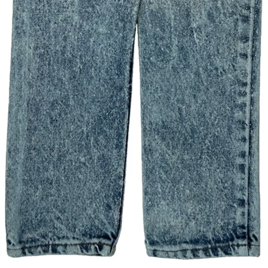 Age 7 Levis Slim Jeans - Medium Acid Wash Cotton - Image 6