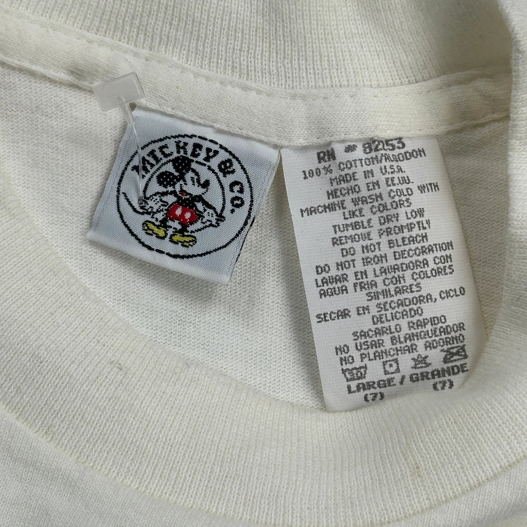 Age 7 Mickey & Co. Cartoon T-Shirt - Large White Cotton - Image 3