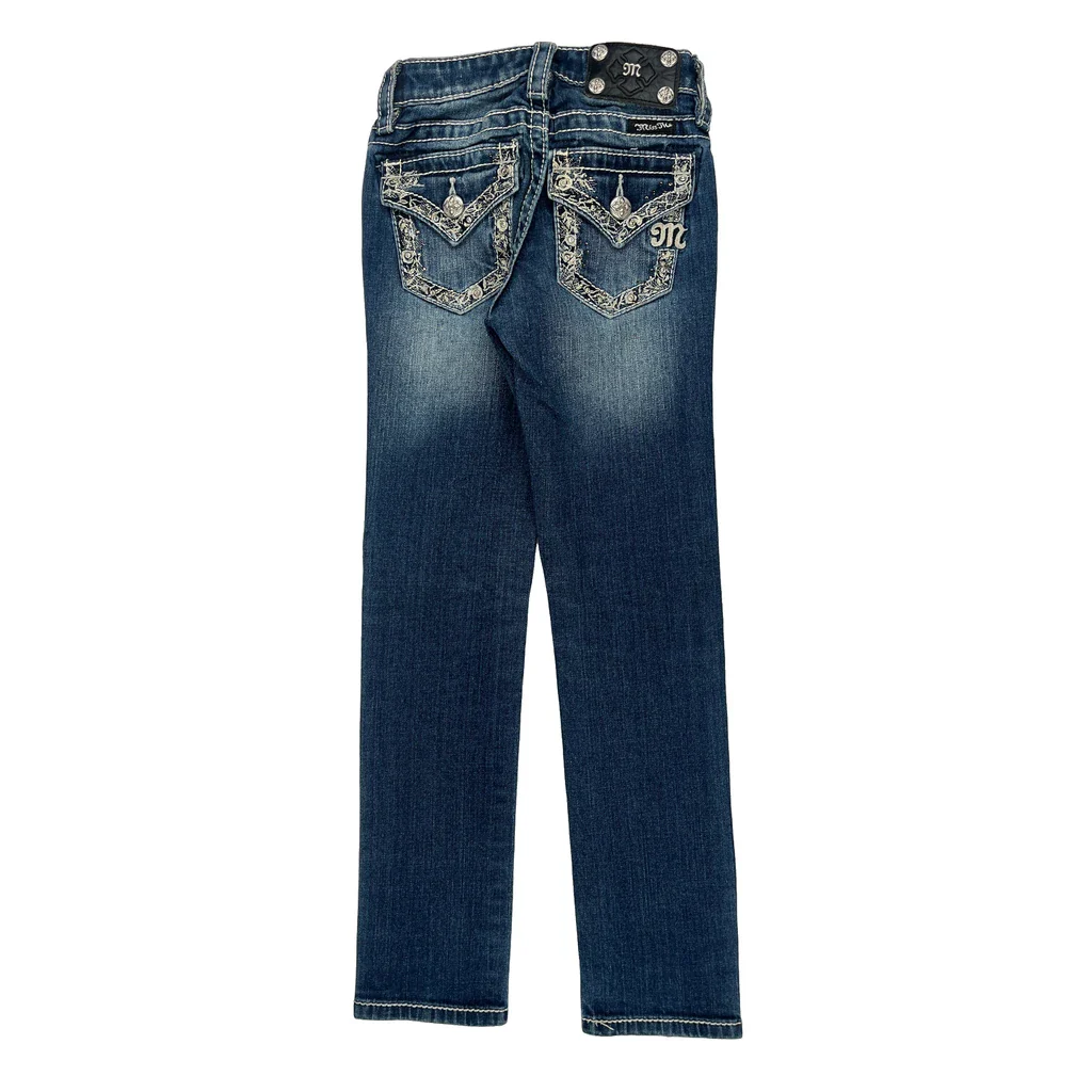 Age 7 Miss Me Skinny Jeans - Small Blue Cotton Blend