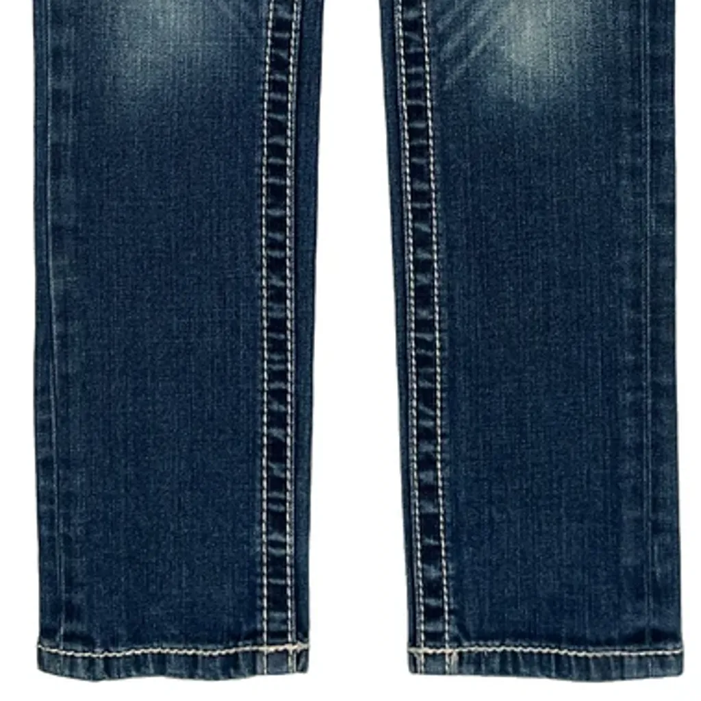 Age 7 Miss Me Skinny Jeans - Small Blue Cotton Blend - Image 6