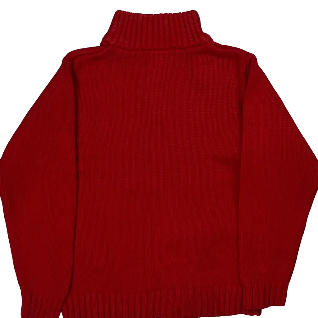 Age 7 Polo By Ralph Lauren Striped 1/4 Zip - Small Red Cotton - Image 7
