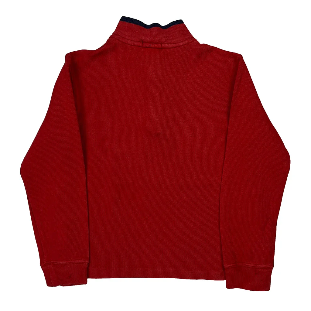 Age 7 Polo By Ralph Lauren 1/4 Zip - Small Red Cotton - Image 2