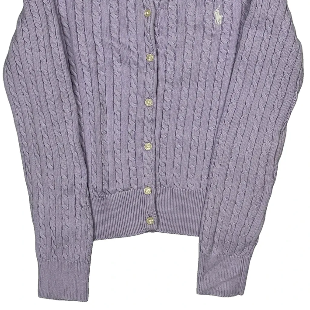 Age 7 Polo By Ralph Lauren Cardigan - Small Purple Cotton - Image 4