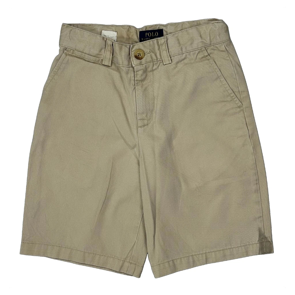 Age 7 Polo By Ralph Lauren Chino Shorts - Small Beige Cotton - Image 2