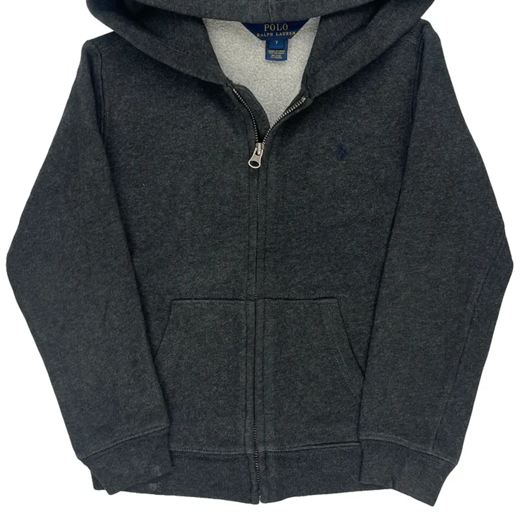 Age 7 Polo By Ralph Lauren Hoodie - Small Gray Cotton - Image 4