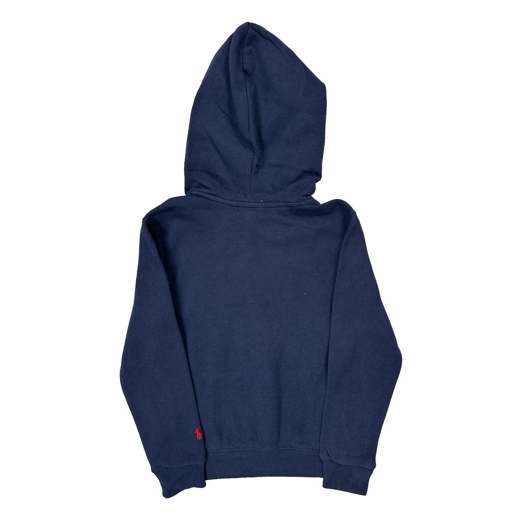 Age 7 Polo By Ralph Lauren Spellout Hoodie - Small Navy Cotton - Image 2