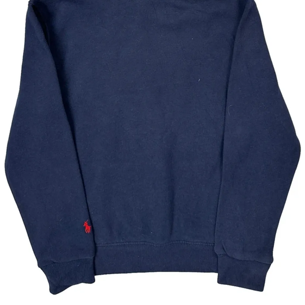 Age 7 Polo By Ralph Lauren Spellout Hoodie - Small Navy Cotton - Image 7