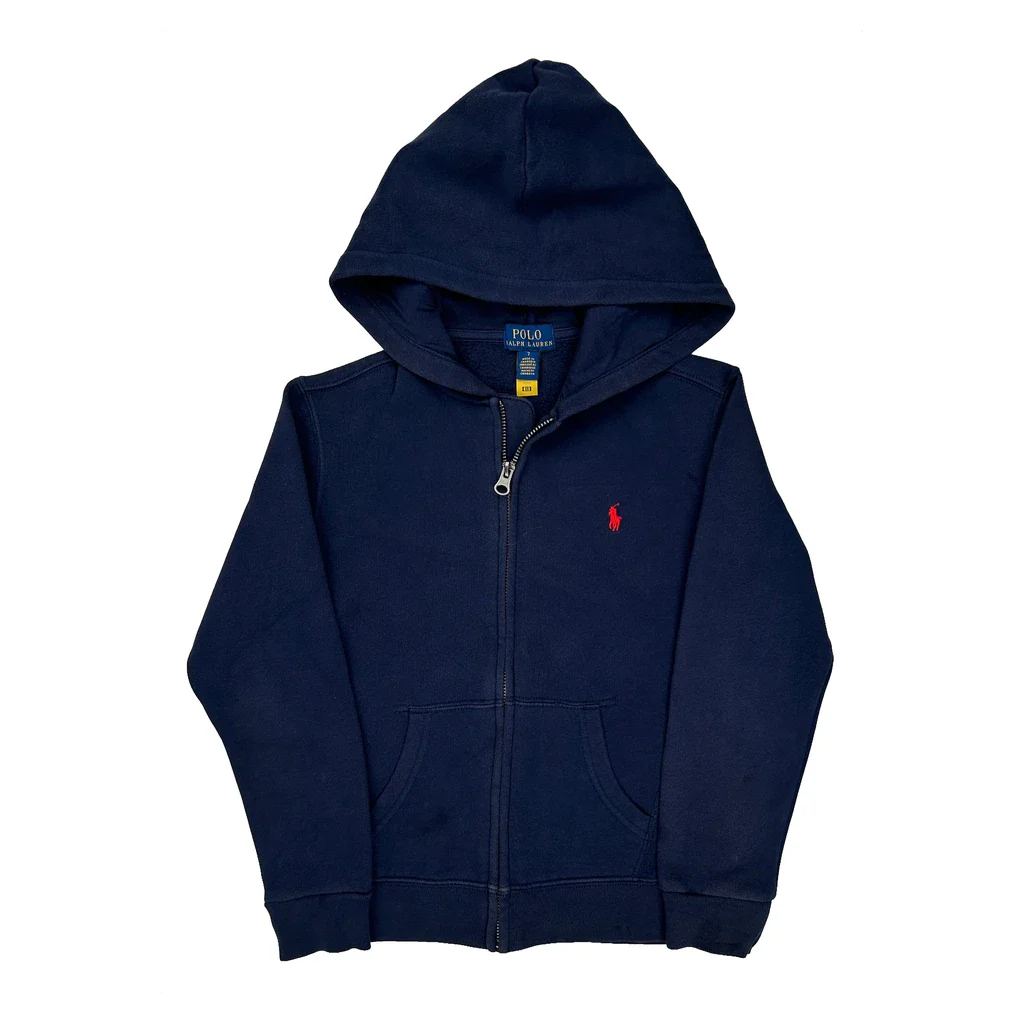 Age 7 Polo By Ralph Lauren Hoodie - Small Navy Cotton