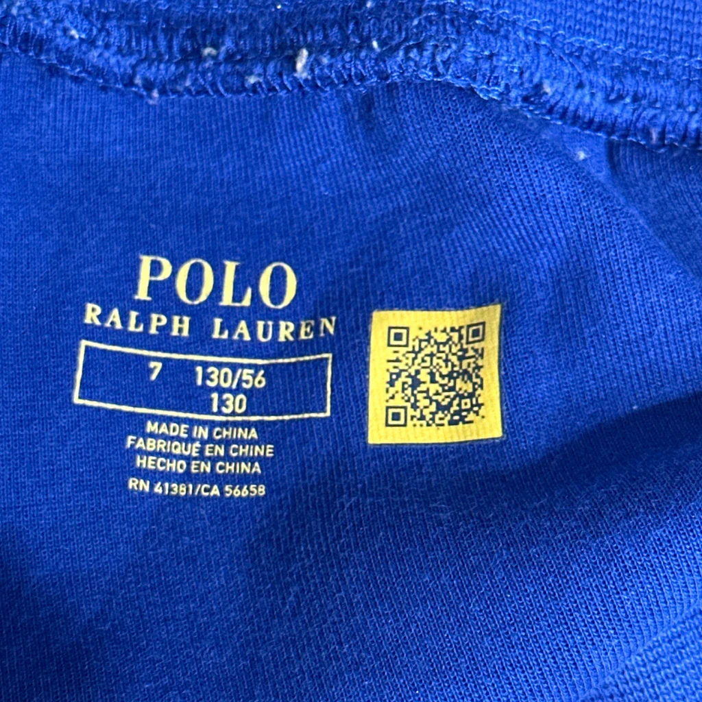 Age 7 Polo By Ralph Lauren Joggers - Medium Blue Cotton - Image 3