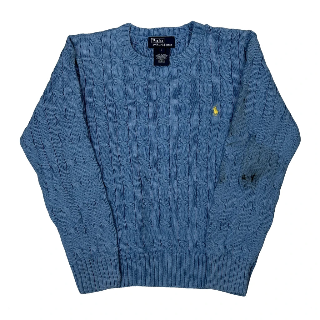 Age 7 Polo By Ralph Lauren Jumper - Medium Blue Cotton