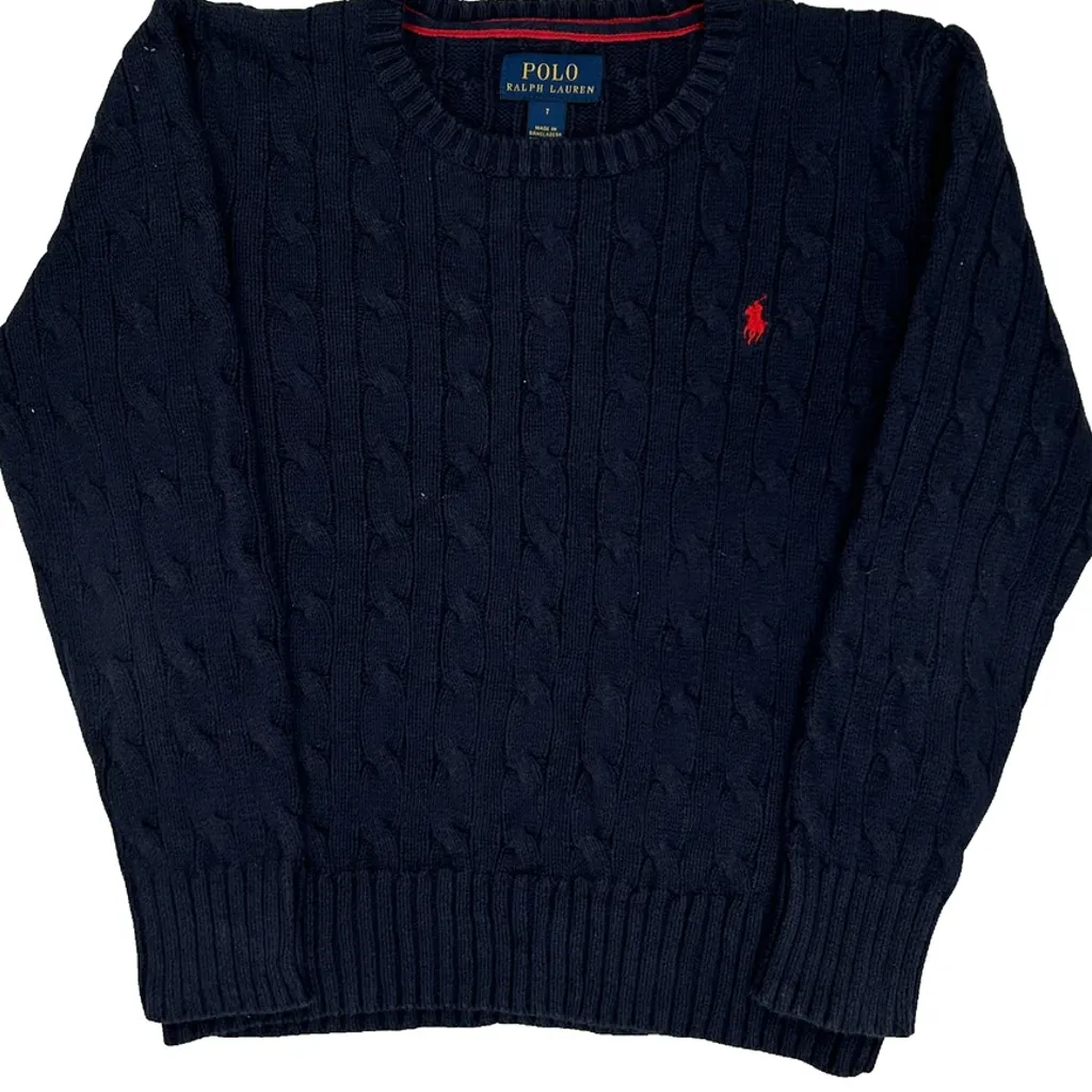 Age 7 Polo By Ralph Lauren Jumper - Small Navy Cotton - Image 5