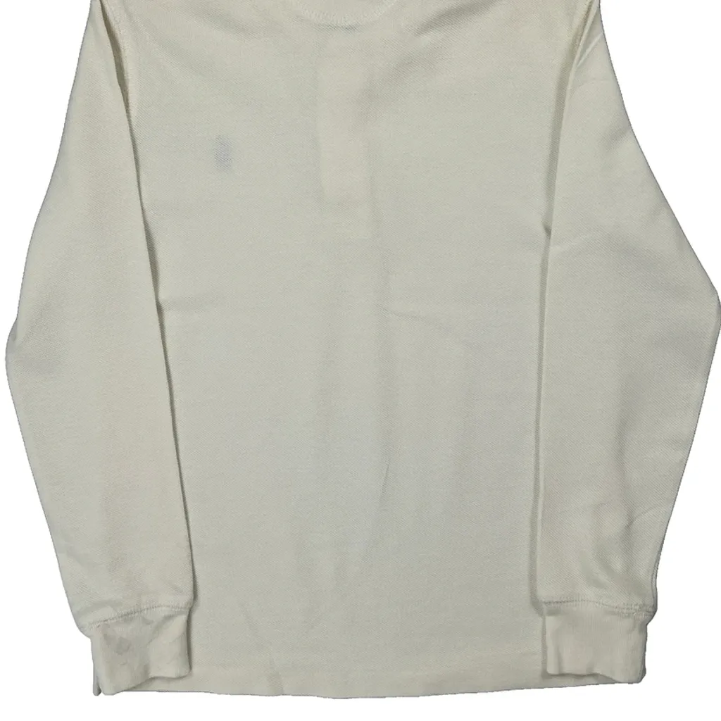 Age 7 Polo By Ralph Lauren Long Sleeve T-Shirt - Medium Cream Cotton - Image 6
