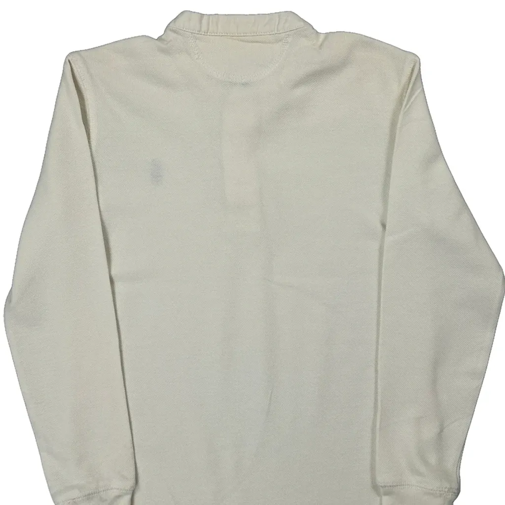 Age 7 Polo By Ralph Lauren Long Sleeve T-Shirt - Medium Cream Cotton - Image 7