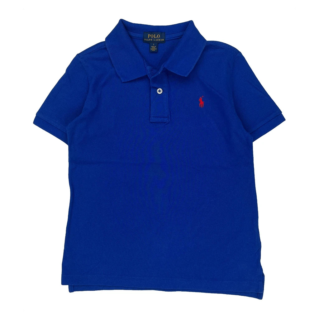 Age 7 Polo By Ralph Lauren Polo Shirt - Small Blue Cotton