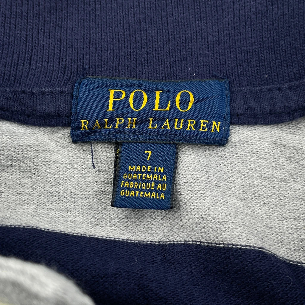 Age 7 Polo By Ralph Lauren Polo Shirt - Small Gray Cotton - Image 3