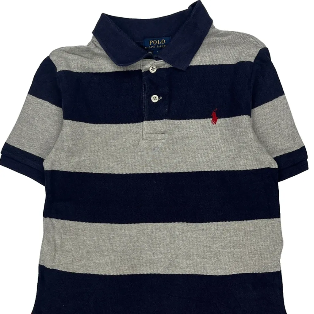 Age 7 Polo By Ralph Lauren Polo Shirt - Small Gray Cotton - Image 5