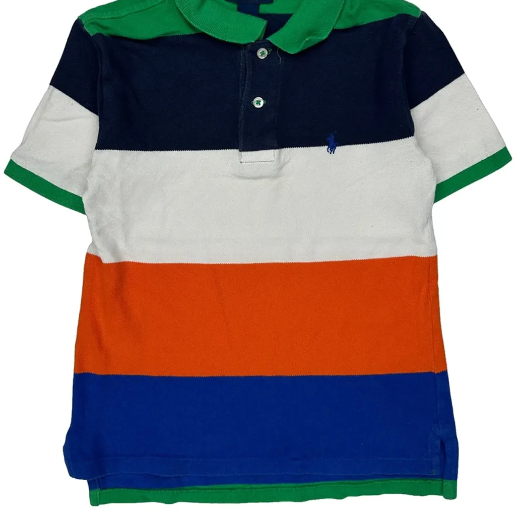 Age 7 Polo By Ralph Lauren Striped Polo Shirt - Small Multicoloured Cotton - Image 5