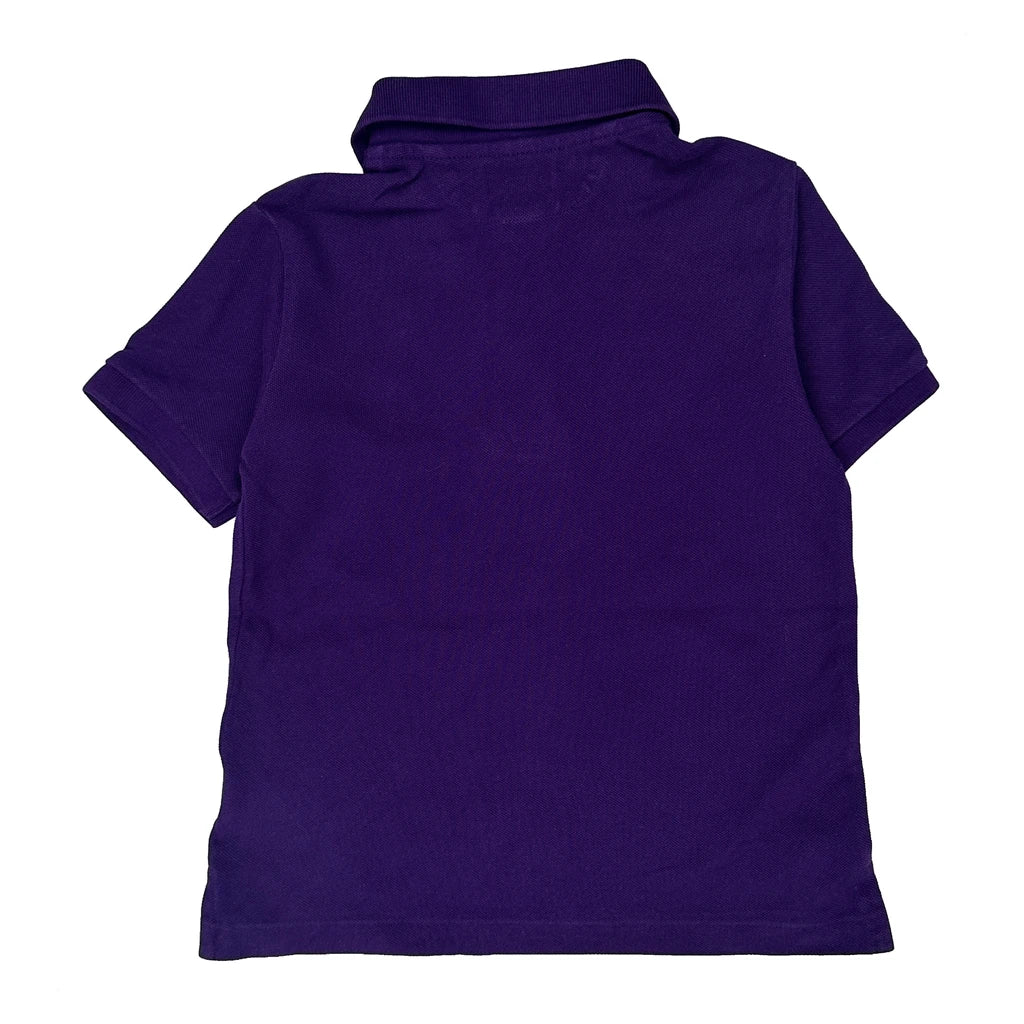Age 7 Polo By Ralph Lauren Striped Polo Shirt - Medium Purple Cotton - Image 2