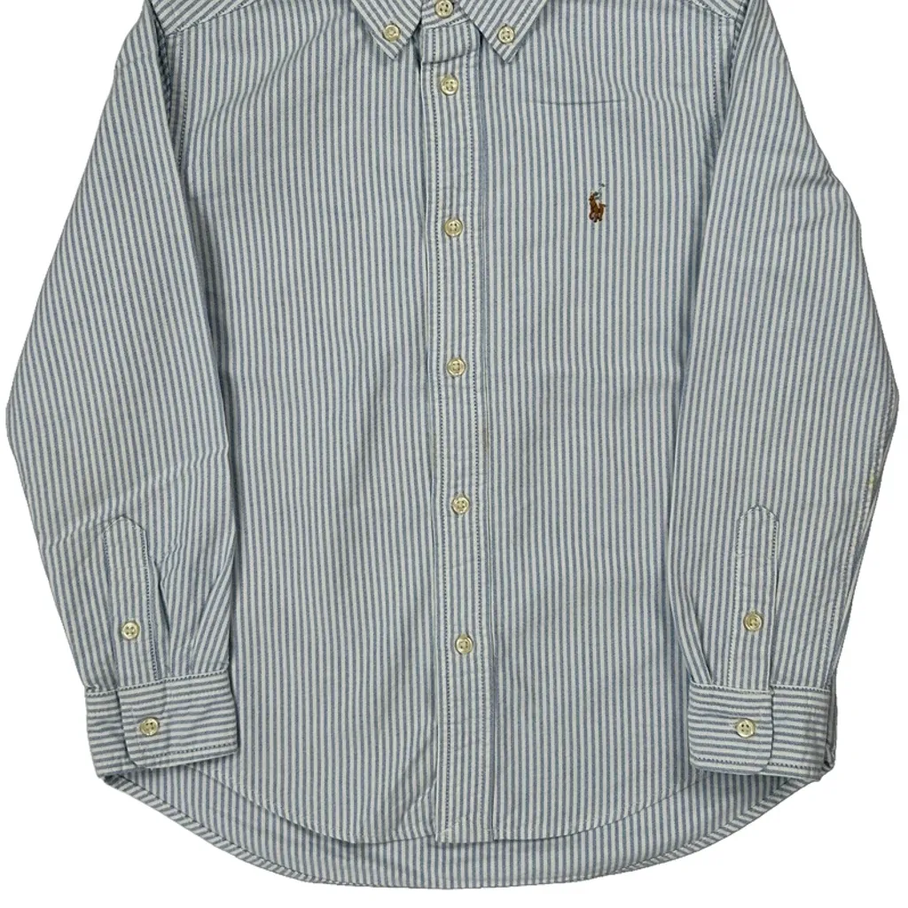 Age 7 Polo By Ralph Lauren Striped Shirt - Small Blue Cotton - Image 5