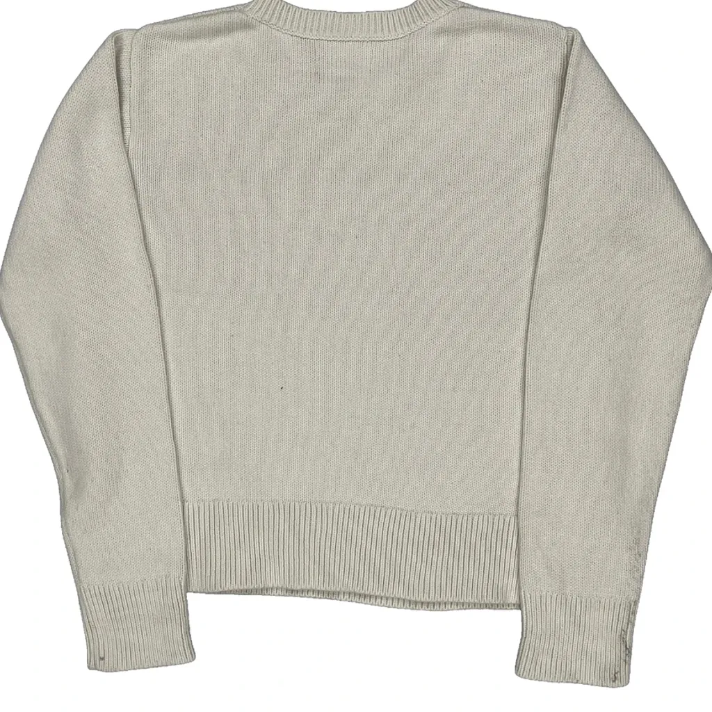 Age 7 Polo By Ralph Lauren Spellout Sweater - Small Cream Cotton - Image 6