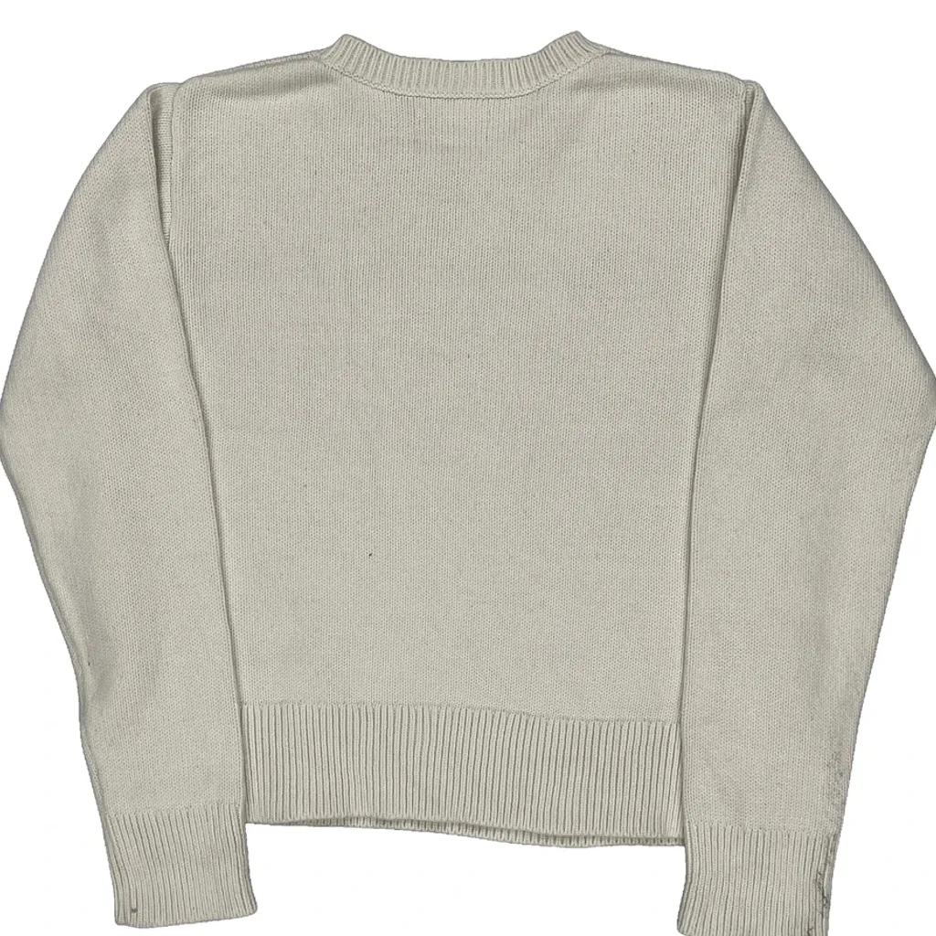 Age 7 Polo By Ralph Lauren Spellout Sweater - Small Cream Cotton - Image 7