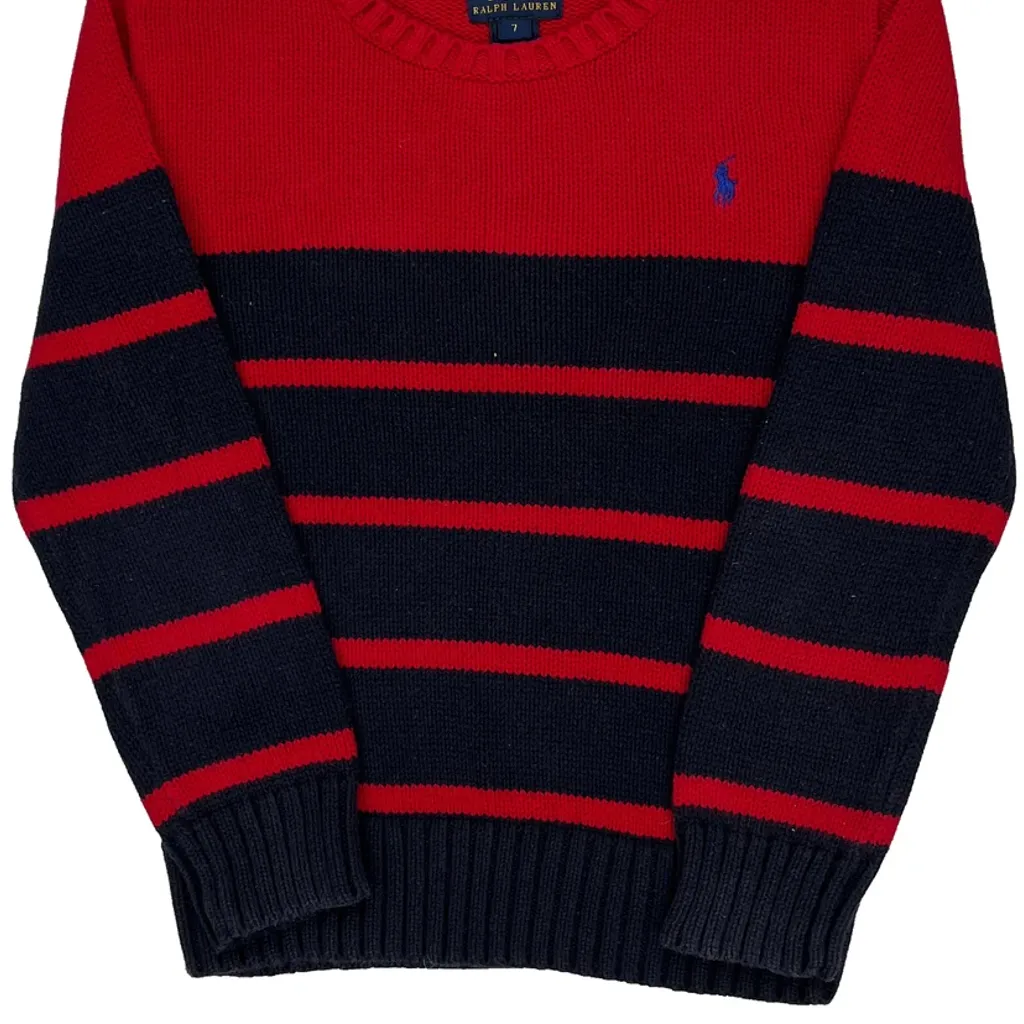 Age 7 Polo By Ralph Lauren Sweater - Small Navy Cotton - Image 4
