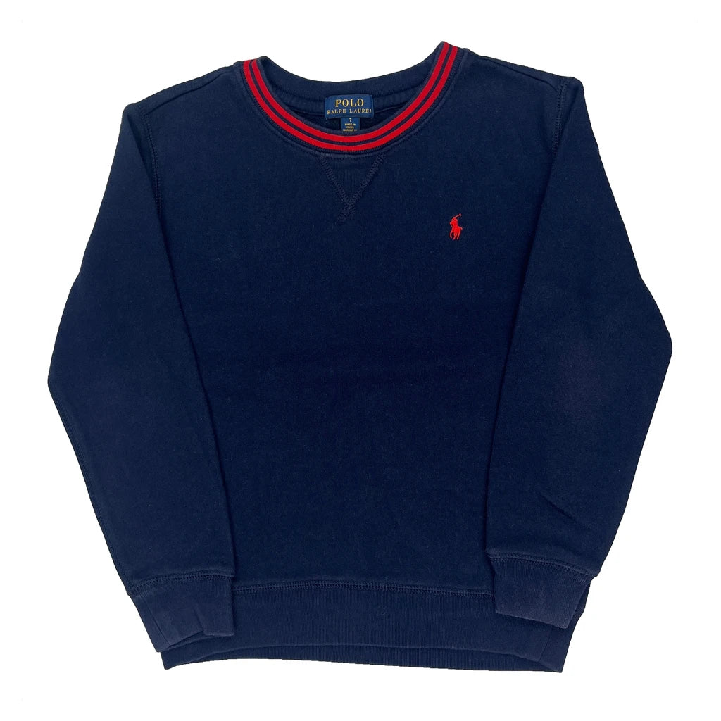 Age 7 Polo By Ralph Lauren Sweatshirt - Small Blue Cotton