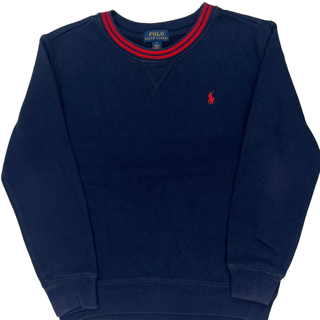 Age 7 Polo By Ralph Lauren Sweatshirt - Small Blue Cotton - Image 4