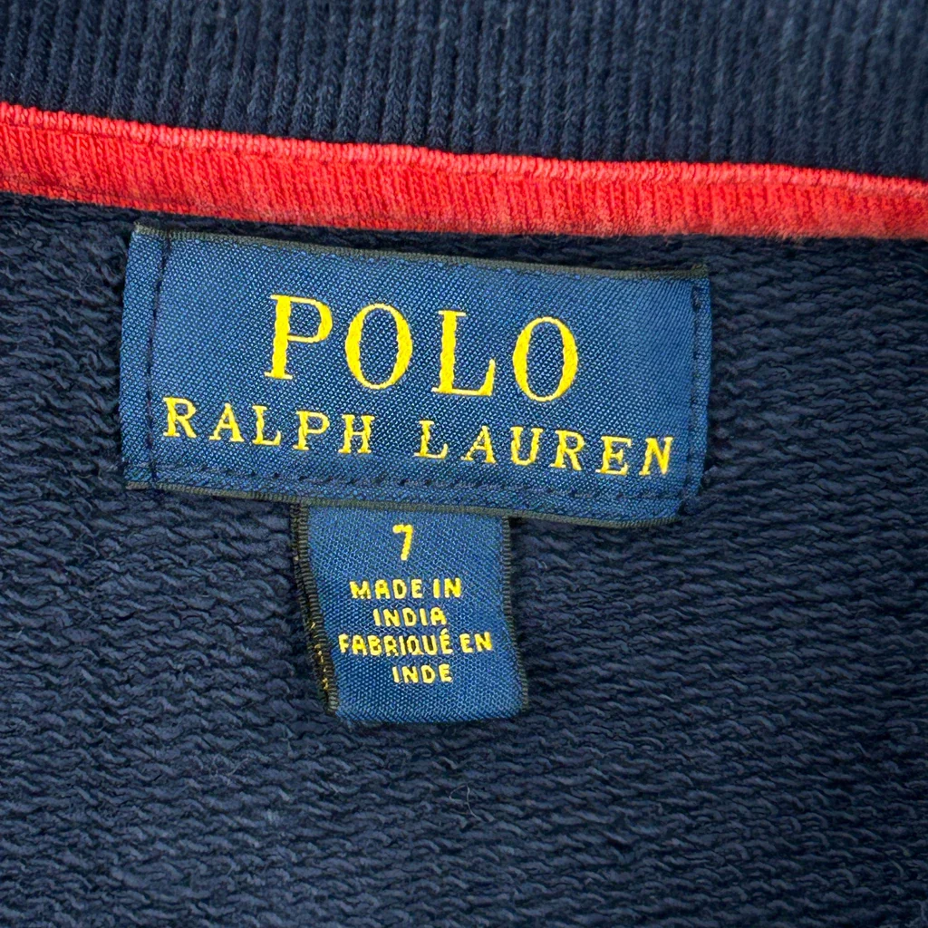 Age 7 Polo By Ralph Lauren USA Track Jacket - Small Navy Cotton - Image 3