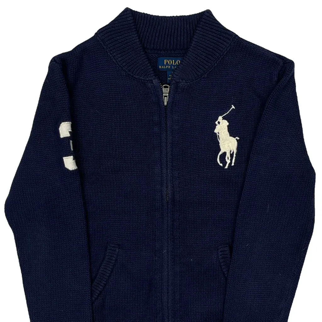 Age 7 Polo By Ralph Lauren Zip Up - Small Navy Cotton - Image 5