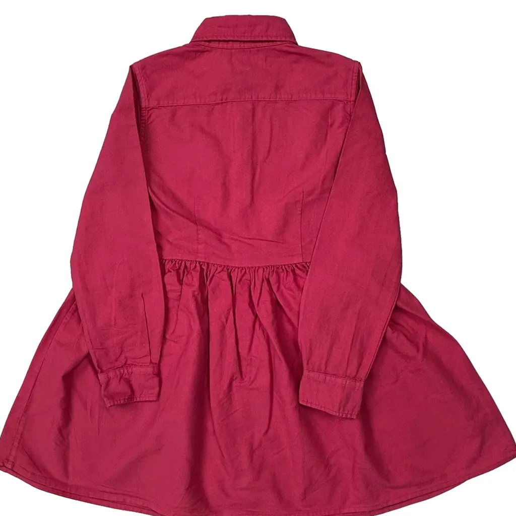 Age 7 Ralph Lauren Dress - Small Red Cotton - Image 6