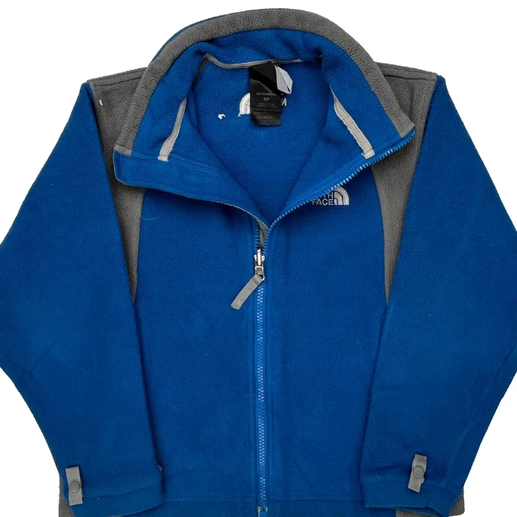Age 7 The North Face Fleece Jacket - Small Blue Polyester - Image 4