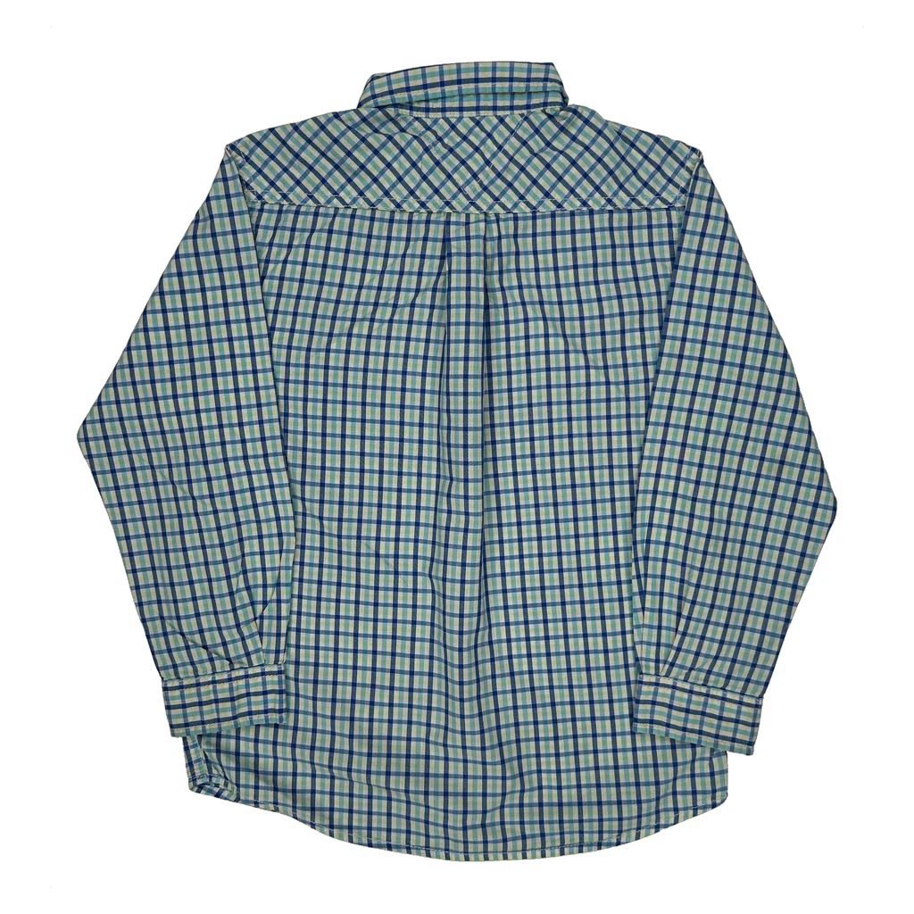 Age 7 Tommy Hilfiger Checked Shirt - Small Blue Cotton - Image 2