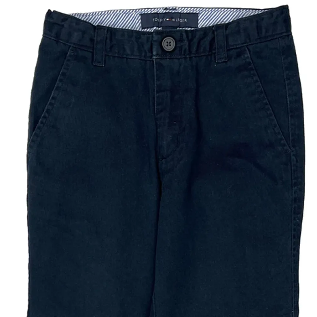 Age 7 Tommy Hilfiger Trousers - Small Navy Cotton - Image 6