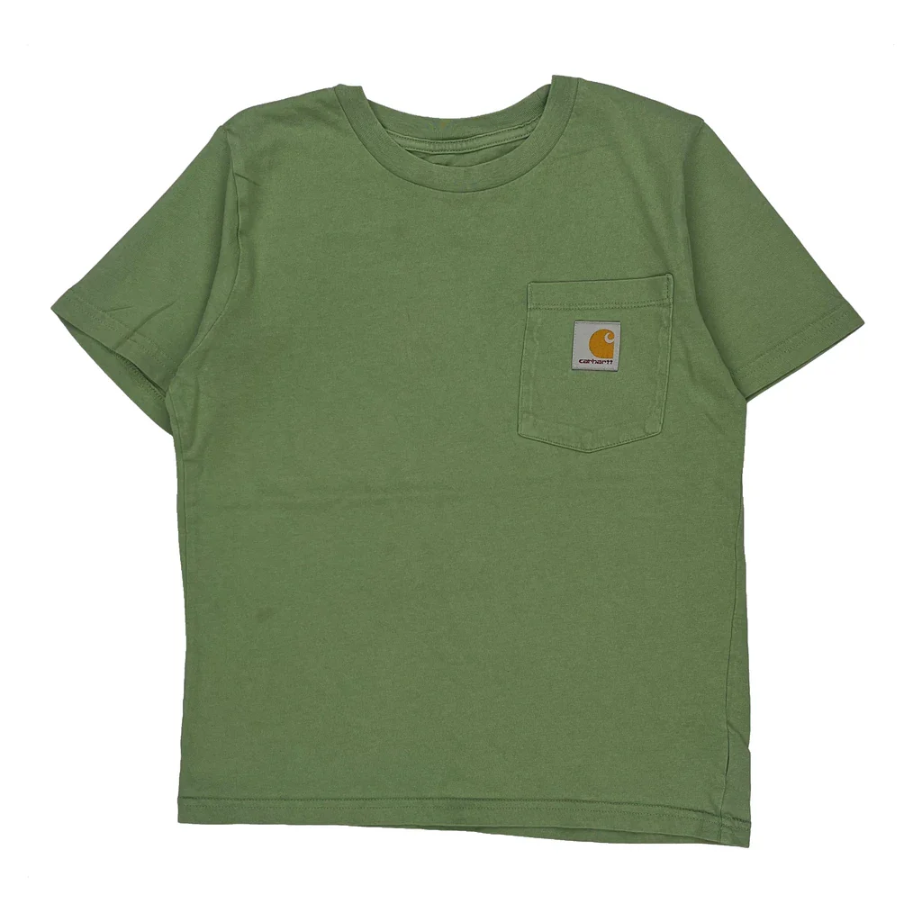 Age 8-10 Carhartt T-Shirt - Small Green Cotton