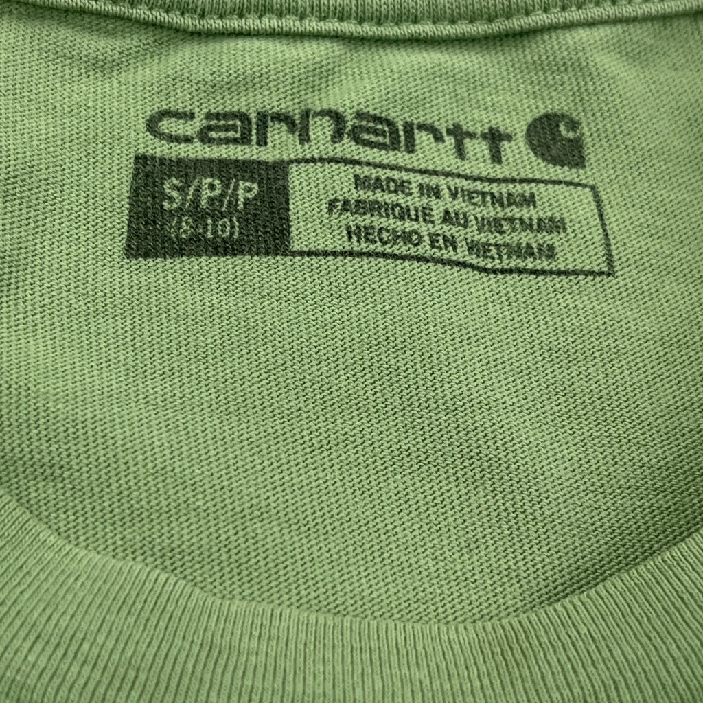 Age 8-10 Carhartt T-Shirt - Small Green Cotton - Image 3