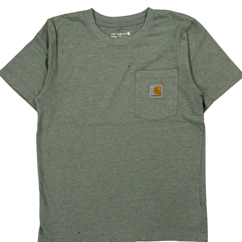 Age 8-10 Carhartt Graphic T-Shirt - Small Green Cotton - Image 4